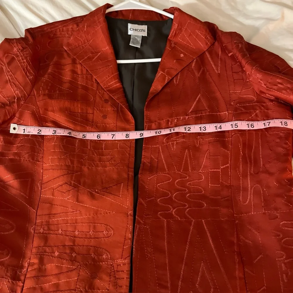 Chico's Textured Red‎ Blazer